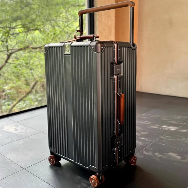 Effortless travel with the durable Valencia Voyager spinner suitcase, perfect for any journey.