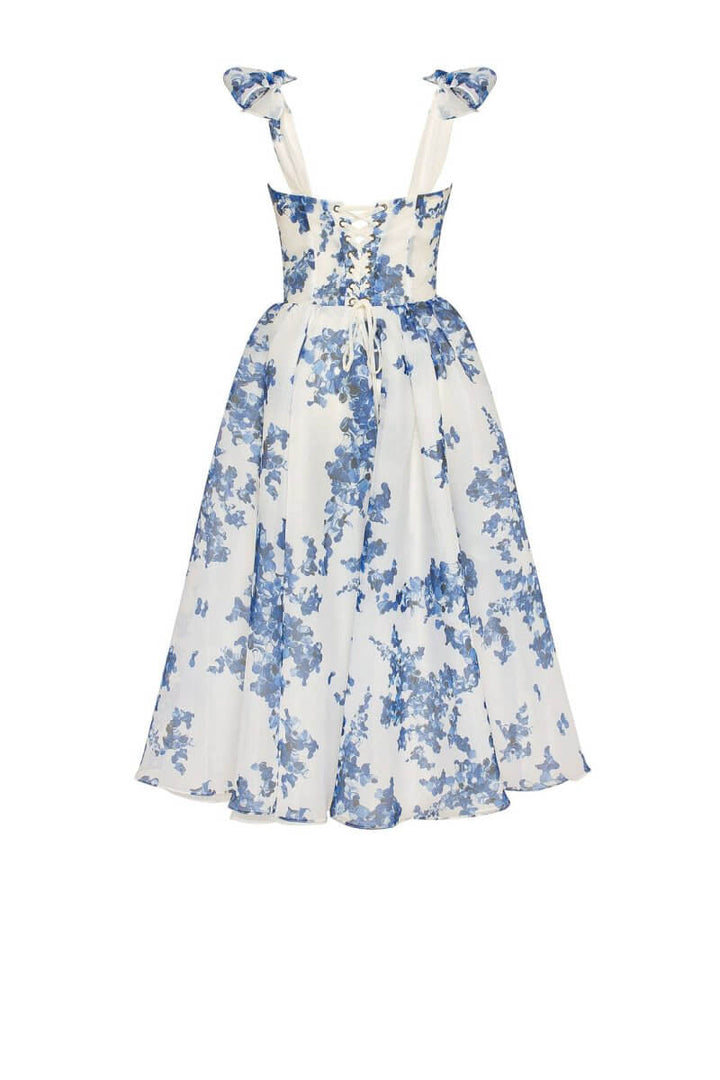 Elegant Blue Midi Dress