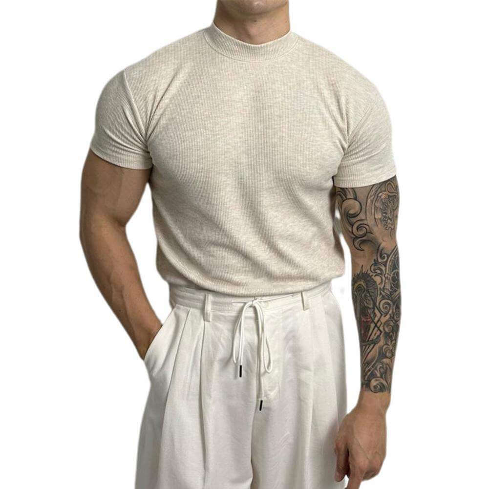 Men's Fitted Ribbed Knit Top