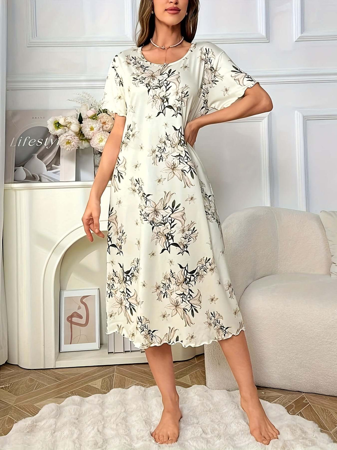 Floral Print Midi Dress