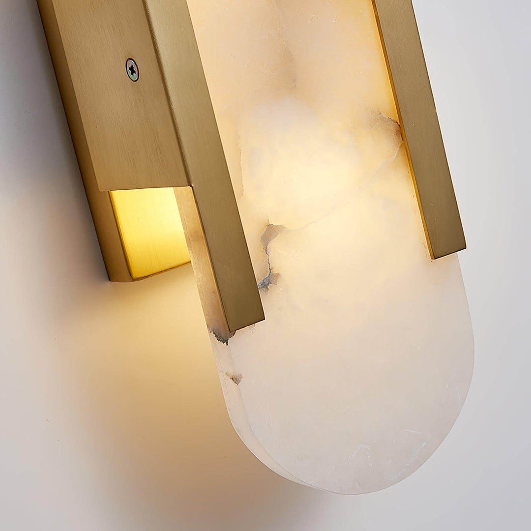 Elongated Alabaster Wall Lamp