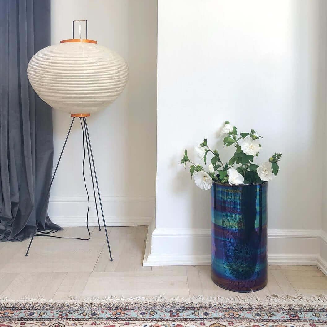 Elegant Paper Floor Lamp with Diffused Lighting