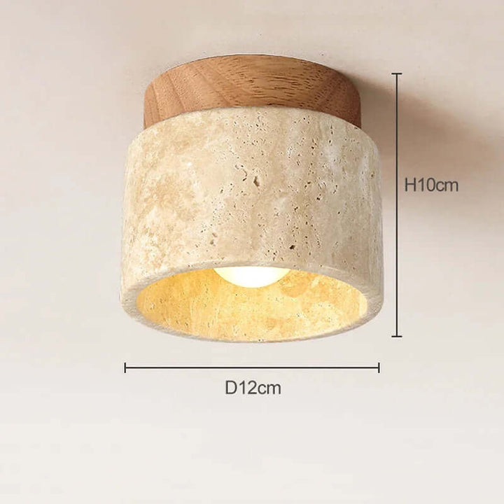 Cream Style Marble Ceiling Lamp
