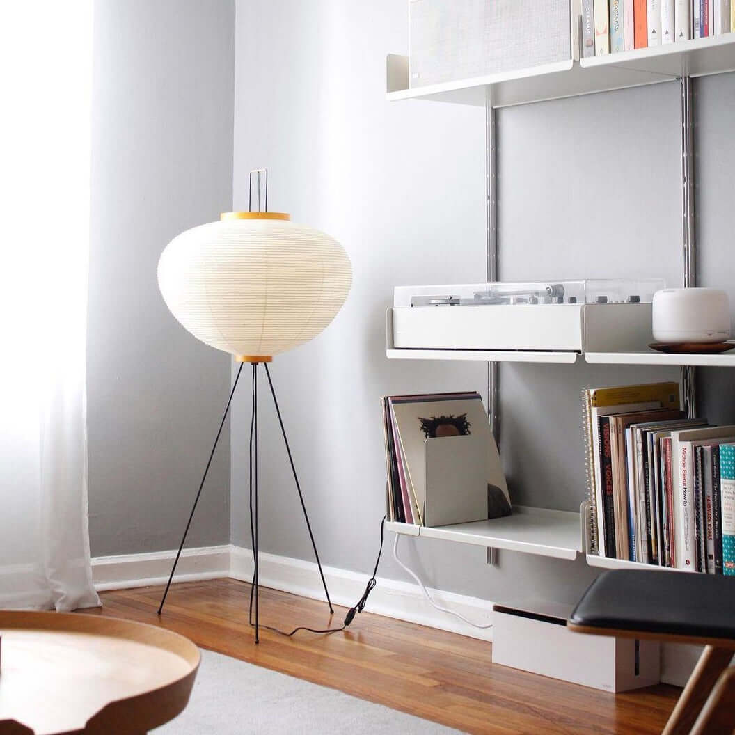 Elegant Paper Floor Lamp with Diffused Lighting