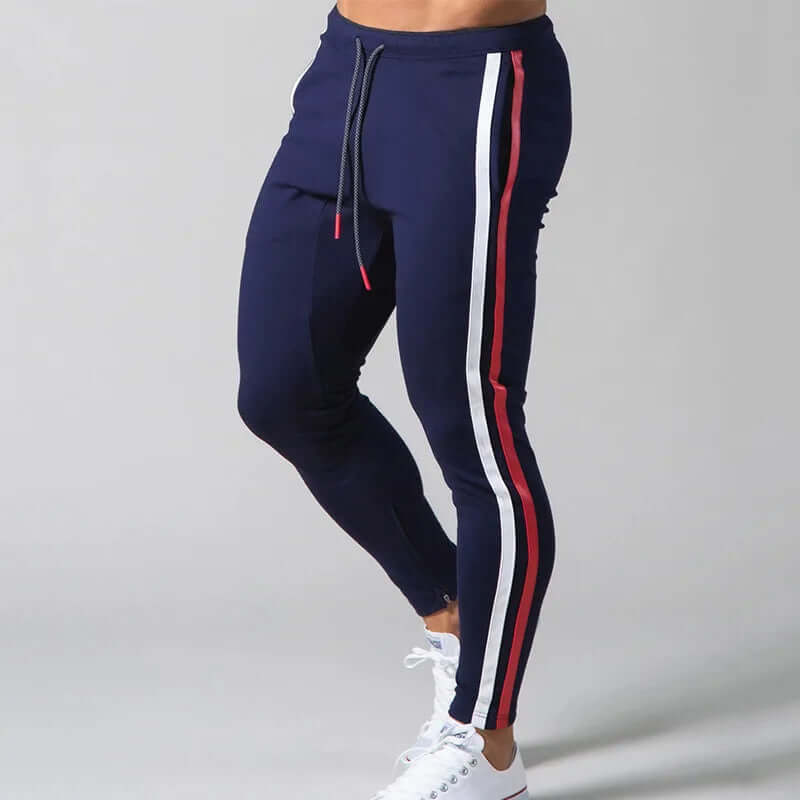 Men's Stripe Skinny Pants - Casual & Outdoor Style