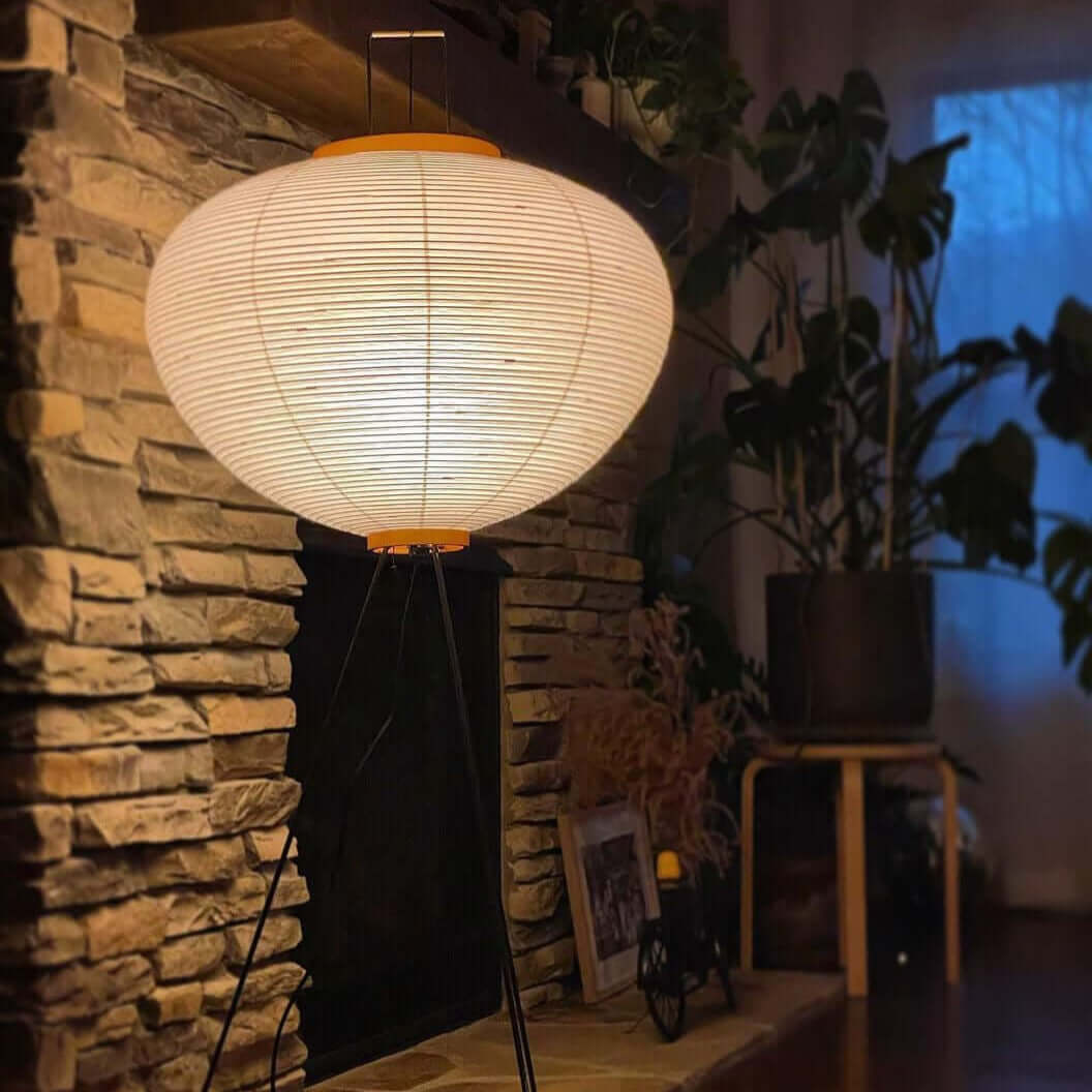 Elegant Paper Floor Lamp with Diffused Lighting