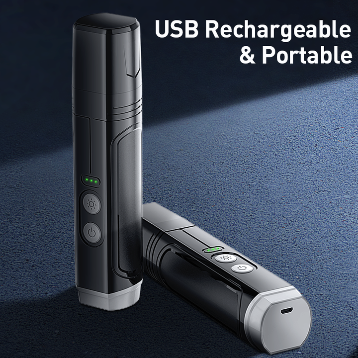 Electric LED pet nail clipper for dogs and cats, featuring USB rechargeable design and precision LED light for safe trimming.