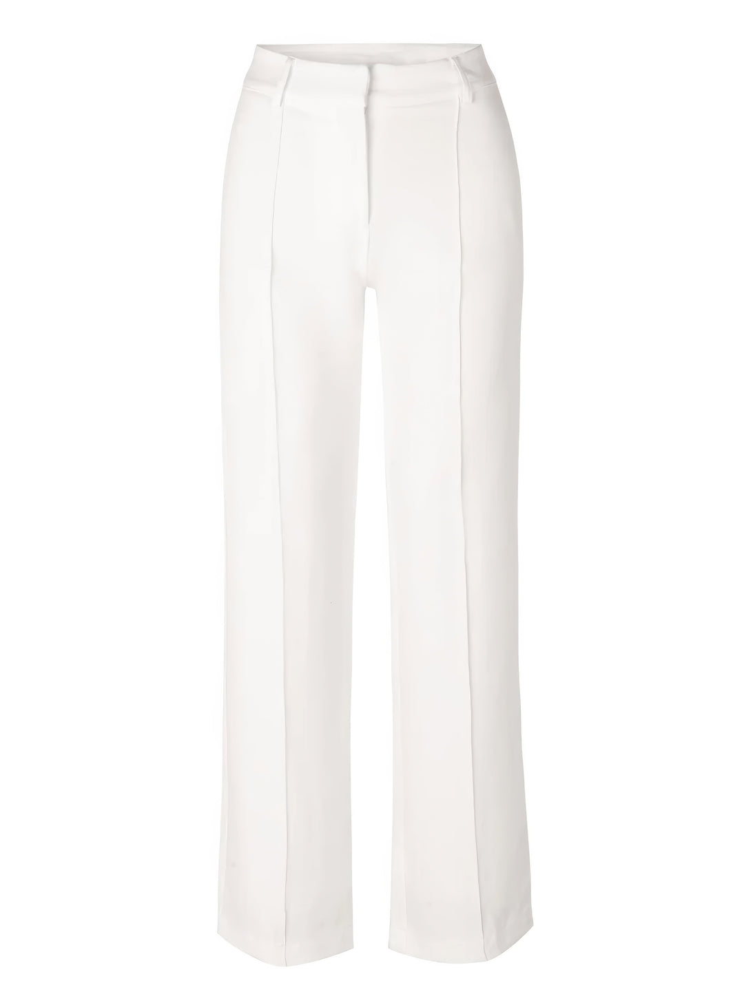 Stylish wide leg trousers in a clean white, perfect for creating an effortless and polished ensemble.