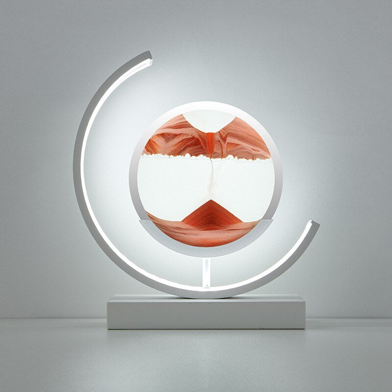 "Elegant deep sea sand art with shifting sands, LED lighting in sleek frame, enhancing home decor with calming visuals."