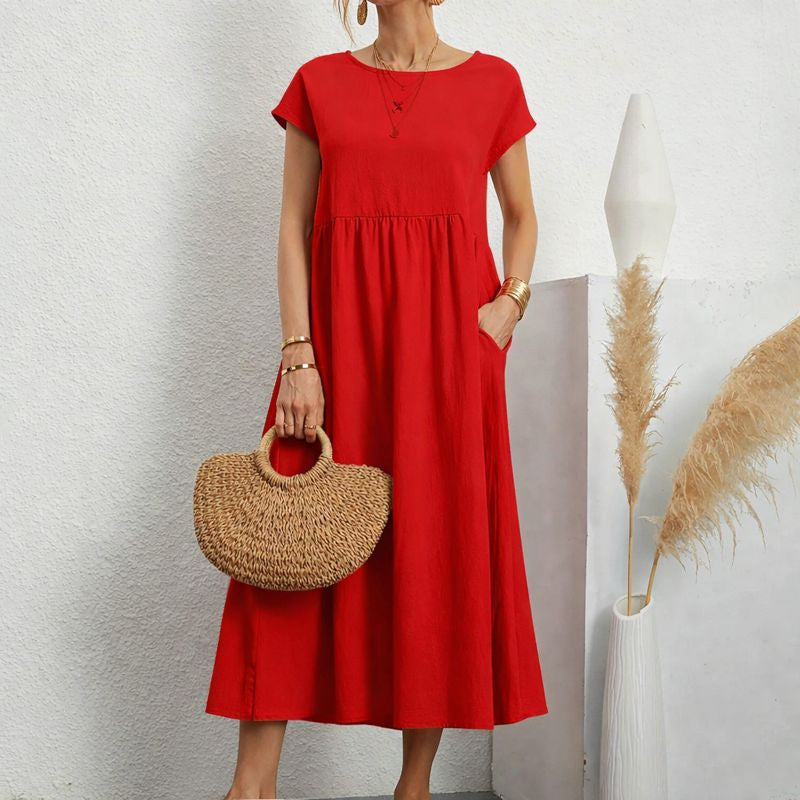Chic women's flowy maxi dress, an effortless style statement for comfortable and elegant fashion.