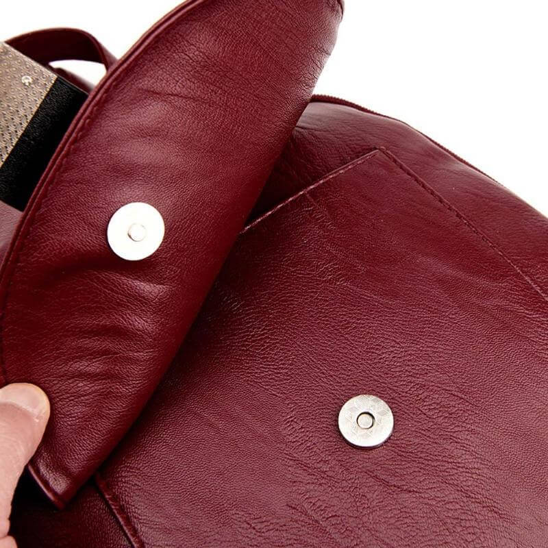 Premium water-resistant women's leather backpack, anti-theft, perfect for daily style.