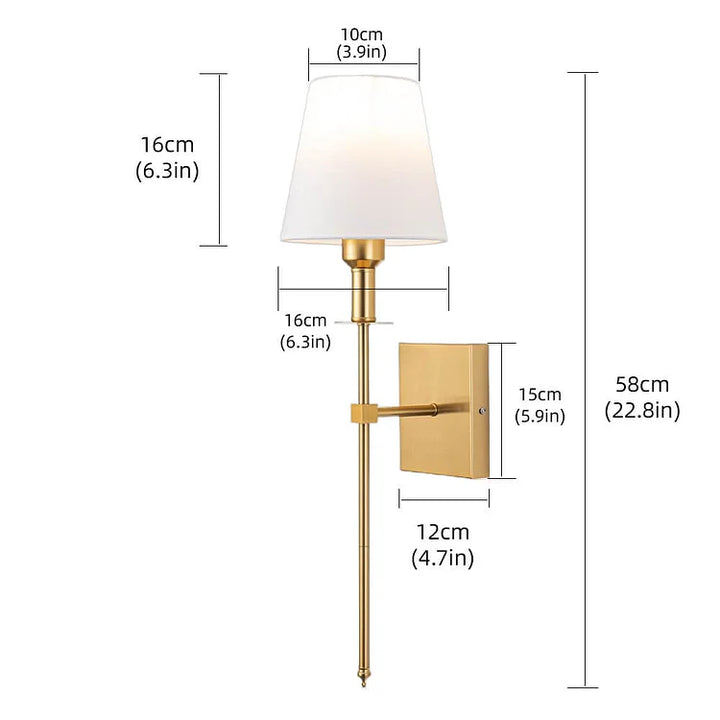 Elegant Rechargeable Wireless Wall Lamp 2 Pack with Remote, Metal and Cloth Finish, Suitable for Indoor and Outdoor Use