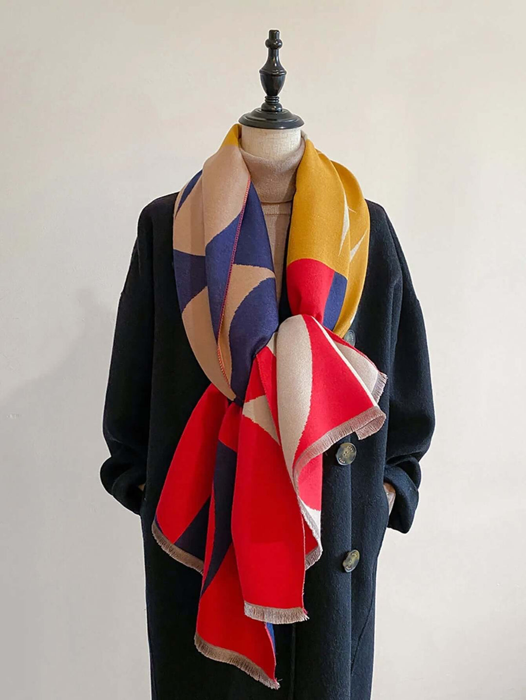 Elegant reversible women's fashion scarf. Soft, cozy, perfect winter accessory.