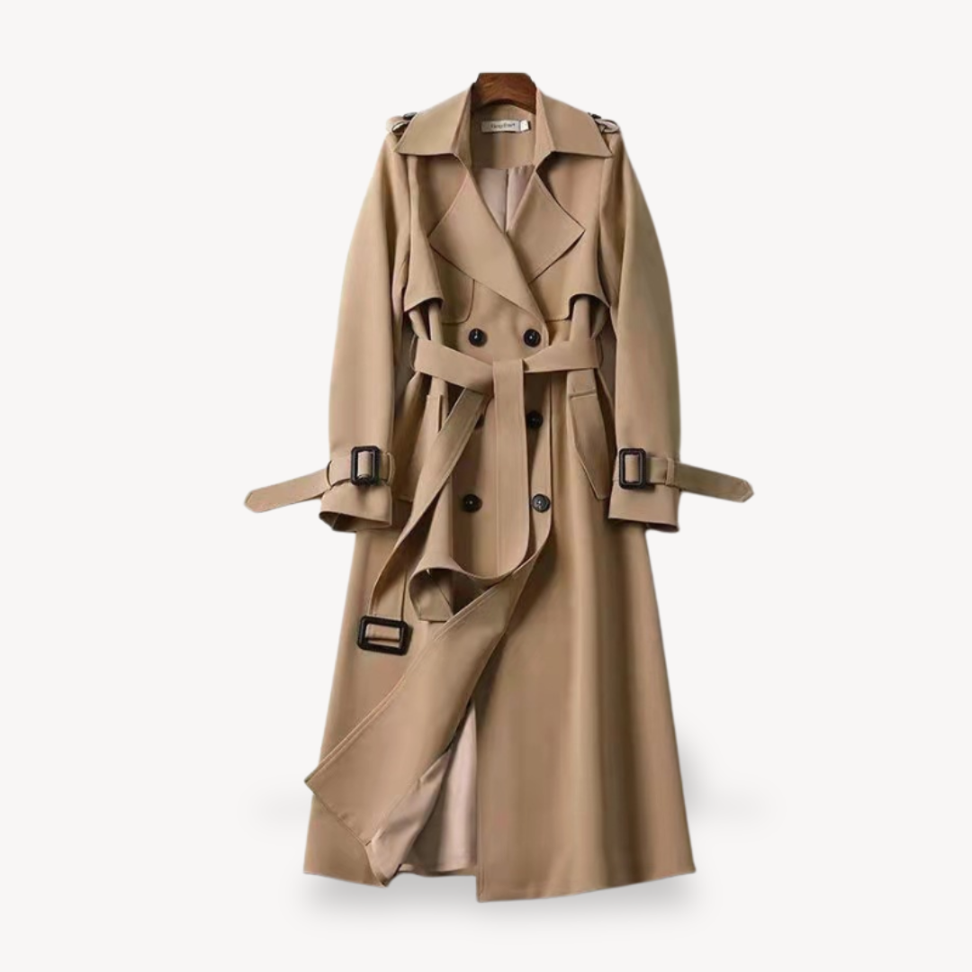 Timeless women's cotton trench coat, an elegant everyday jacket with classic style, perfect for ladies.