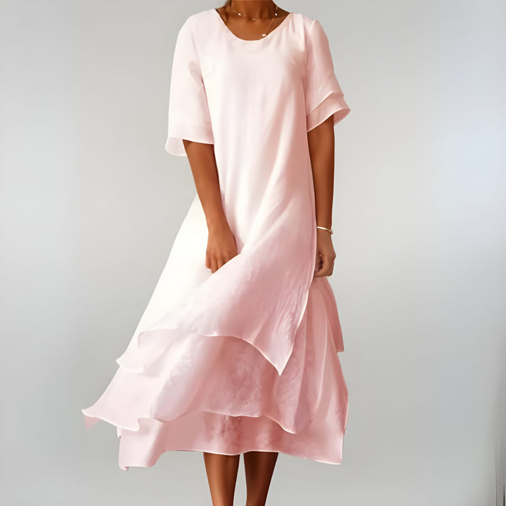 Stylish women's lightweight maxi dress, offering comfort & versatility for summer, beachwear, and vacation outfits.