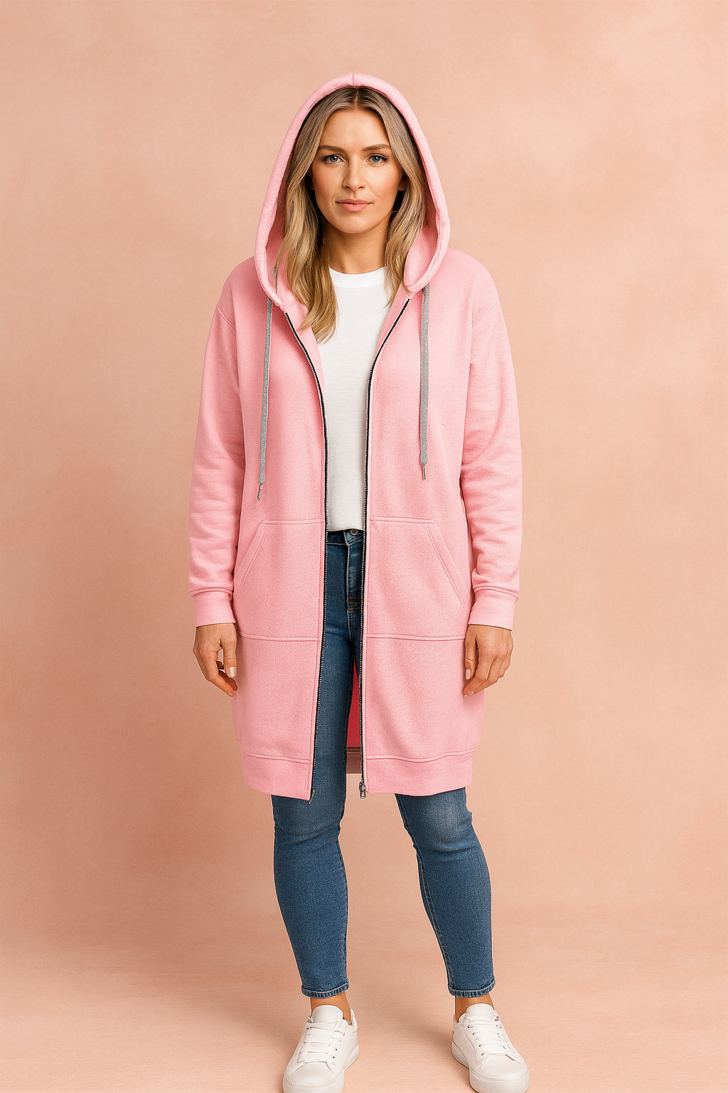 Cozy knit long sweater dress for women, an elegant and comfortable fall/winter fashion essential.