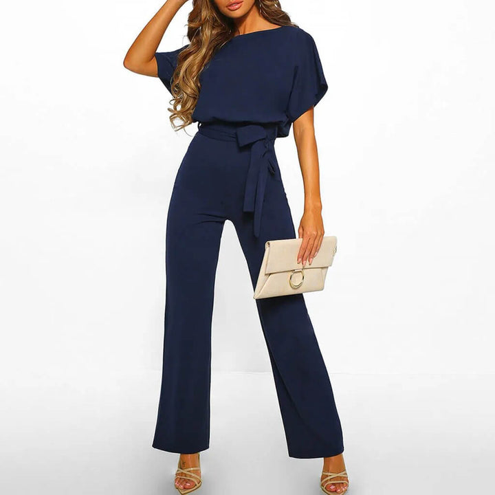 Stylish wide-leg romper for women, ideal for both casual daytime wear and elegant evening parties. Comfortable jumpsuit.