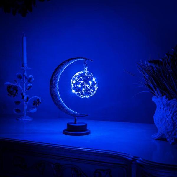 Enchanting LED moon lamp, a unique ambient night light for bedroom decor and celestial charm.