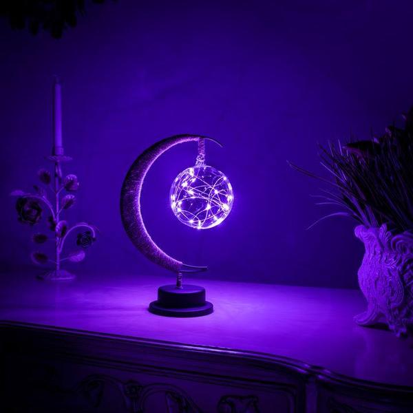 LunaGlow table moon lamp, a stunning LED night light bringing celestial decor and enchanting ambient lighting.