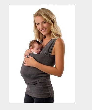 Ergonomic Baby Sling T-Shirt, CarryEase, for comfortable, hands-free babywearing of newborn or infant.