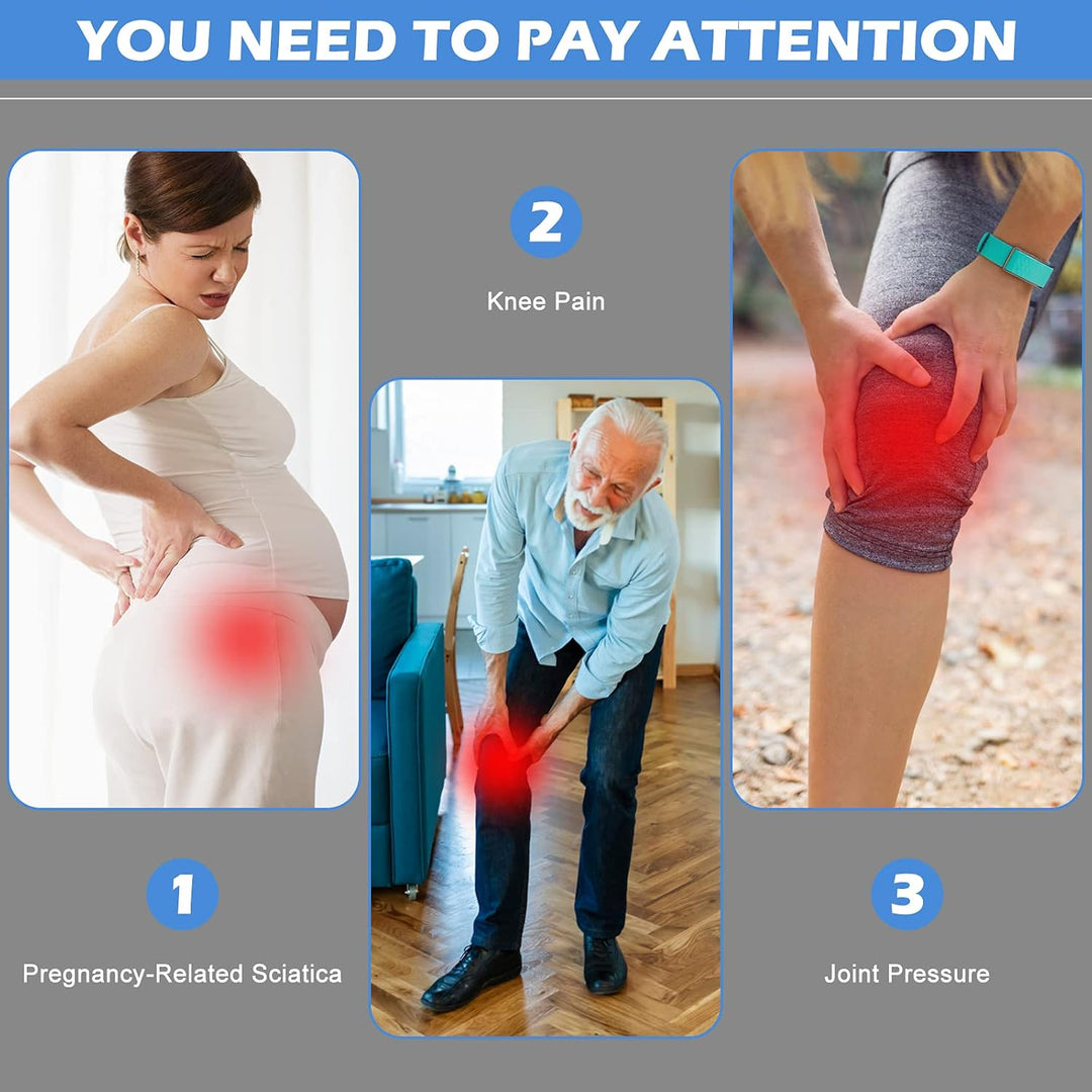 "Ergonomic grey knee pillow for side sleepers, enhancing alignment and comfort with breathable memory foam for spinal health.