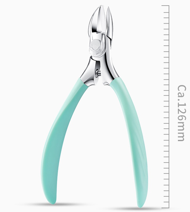 Ergonomic premium toenail clippers for seniors, curved stainless steel blades, anti-splash shield, safe nail trimming.