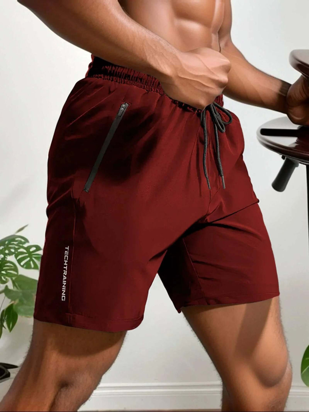 Men's Lightweight Training Shorts with Zip Pocket