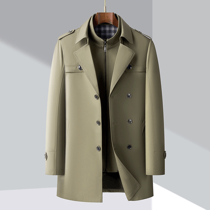 Men's Double-Breasted Trench Coat