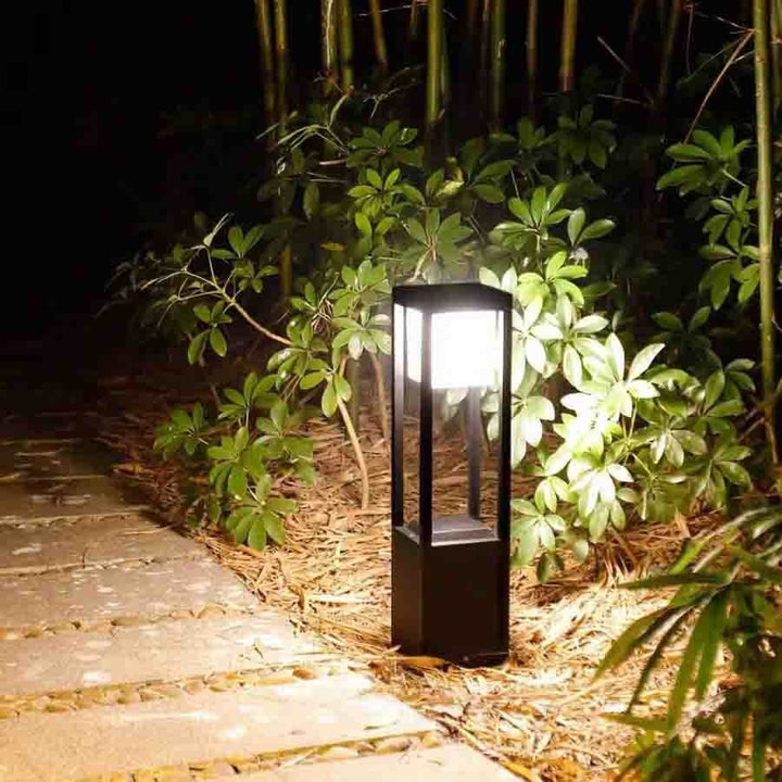 60cm Solar Cube Garden Light Outdoor Warm White LED