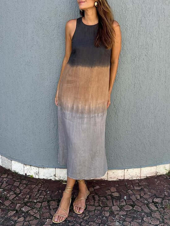Ombre Print Summer Dress