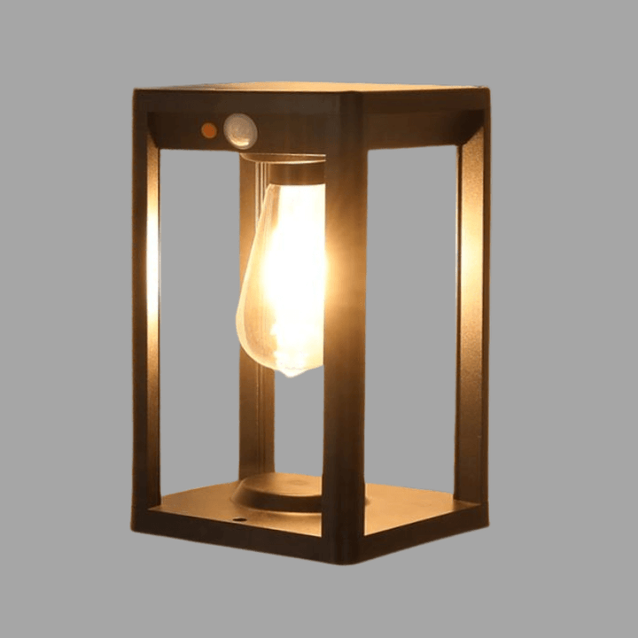 Solar Pillar Lamp with Motion Sensor - Outdoor LED Garden Light