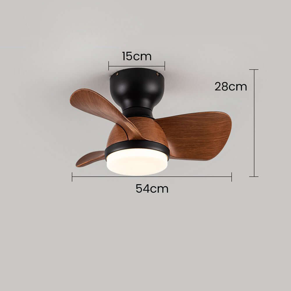 Modern Wooden Ceiling Fan with LED Light