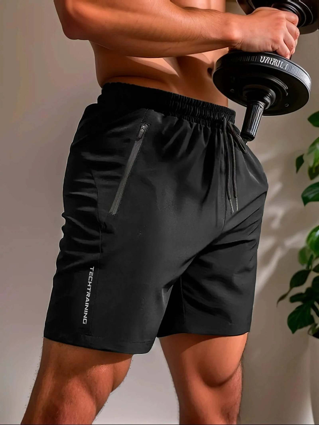 Men's Lightweight Training Shorts with Zip Pocket
