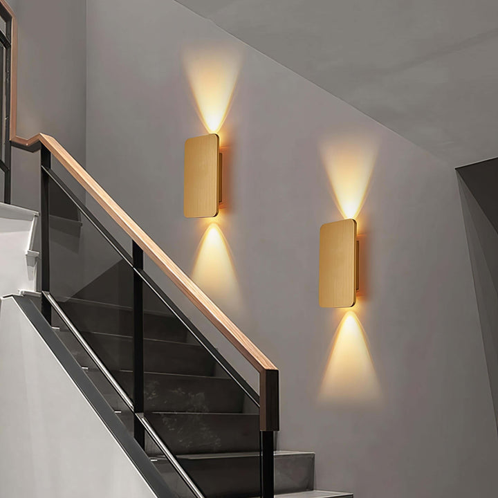 Adjustable Rectangle Wall Lamp with Up Down Lighting