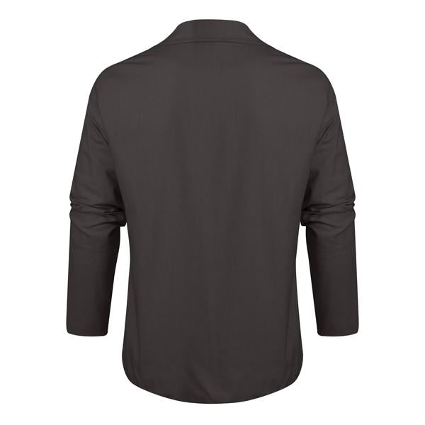 "Front view of men's casual linen blazer, lightweight and breathable, showing relaxed fit, button closure, and lapel collar."