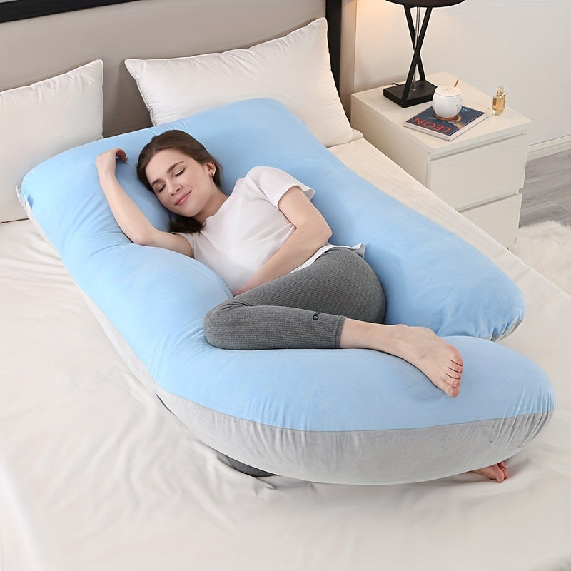 Ergonomic full body pillow for pregnant women, enhancing sleeping comfort with superior support.