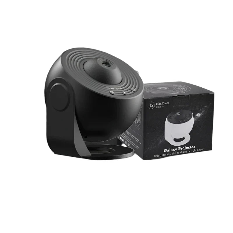 "Galaxy light projector with starry sky display, perfect for creating relaxing ambiance in any room."