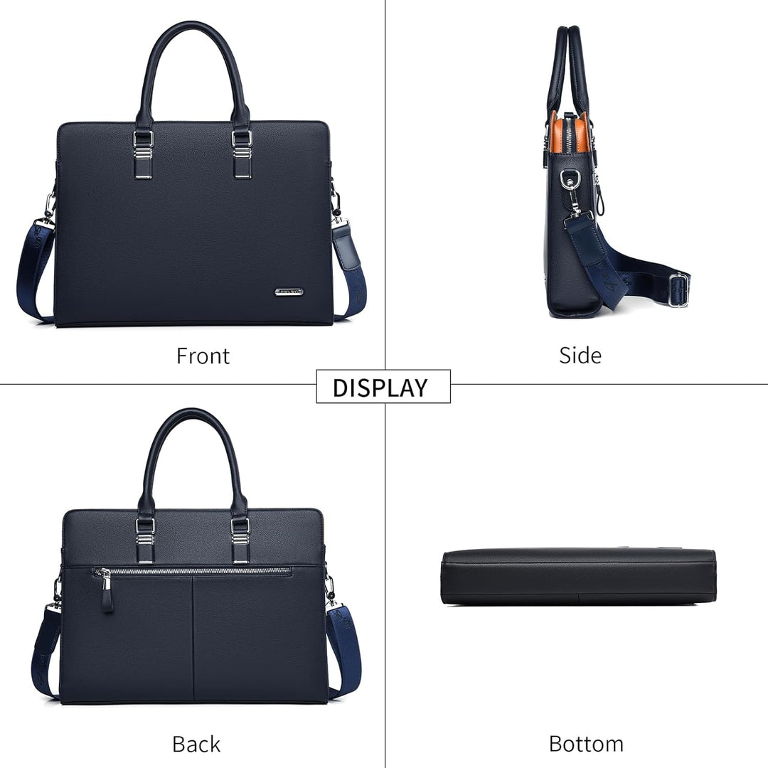 Robust genuine leather unisex business bag, combining style & functionality.