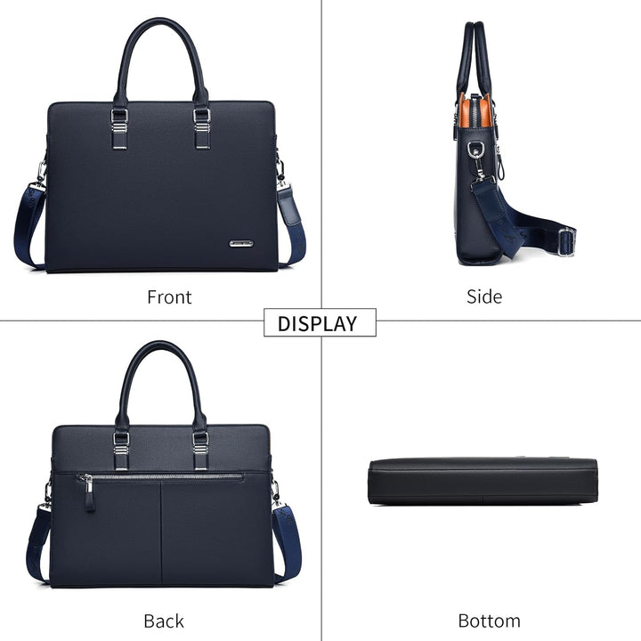 Robust genuine leather unisex business bag, combining style & functionality.