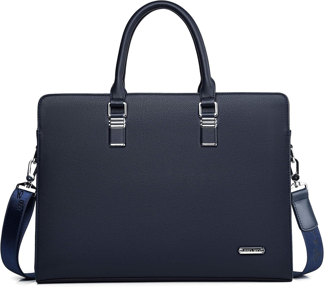 Executive genuine leather briefcase for business travel, meetings & presentations.