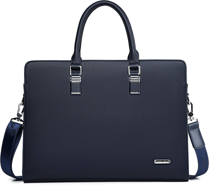 Executive genuine leather briefcase for business travel, meetings & presentations.