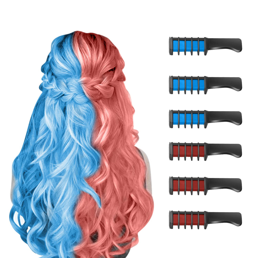 Colorful temporary hair dye comb for girls' easy, bright hair transformation.