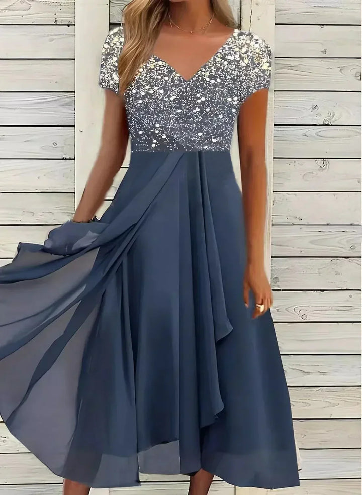 Stylish women's versatile dress for any occasion. Elegant, glamorous, perfect for cocktail, party, or formal wear.