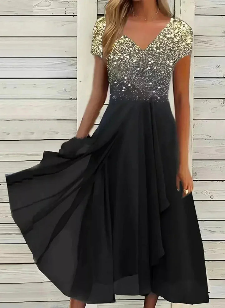 New glamorous women's elegant dress. Versatile style for formal, cocktail, or party occasions. Chic & stylish.