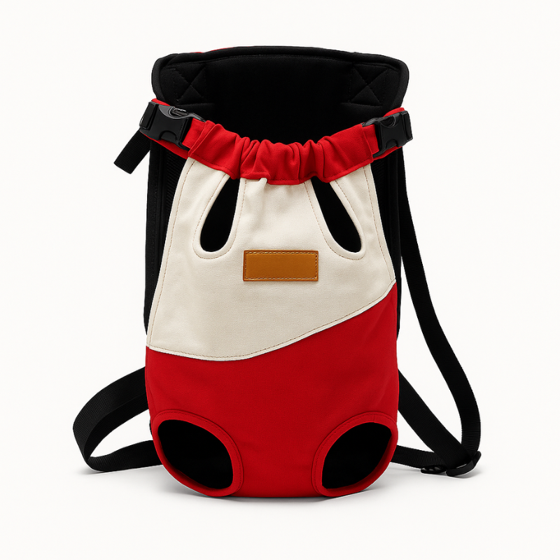"Hands-free pet travel backpack for small pets in vibrant colors, featuring adjustable straps and secure fit for outdoor adve