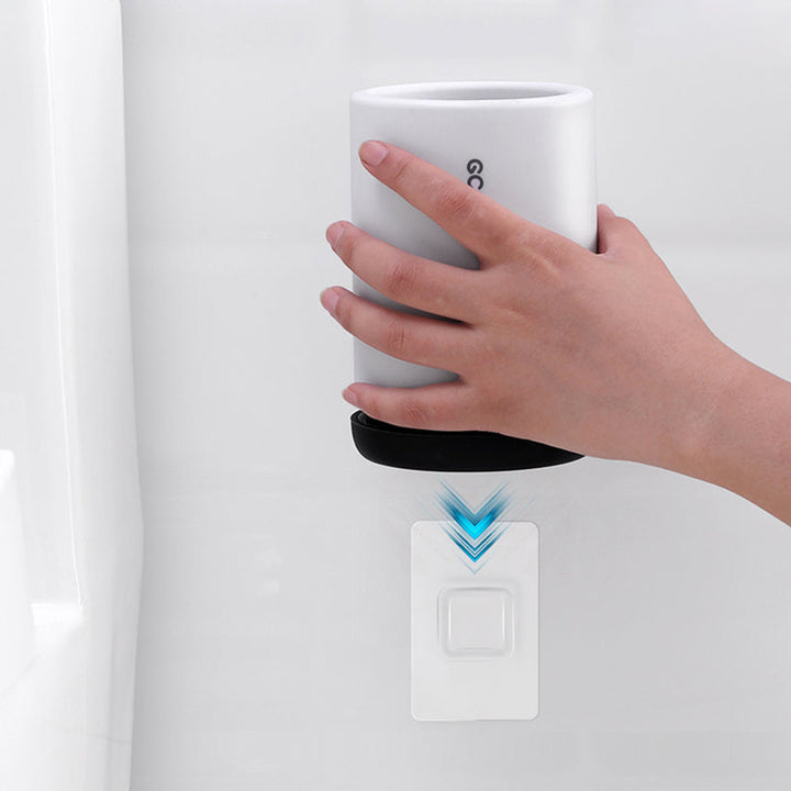 "Hygienic silicone toilet brush with holder, non-scratch bristles, white handle, wall-mounted and floor-standing options."