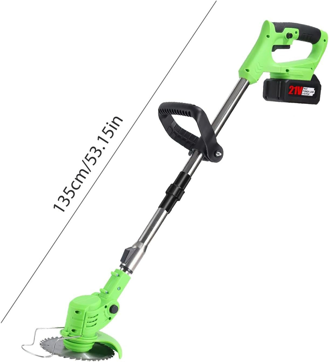 Cordless 24V Lawn Trimmer with Ergonomic Grip and Guard