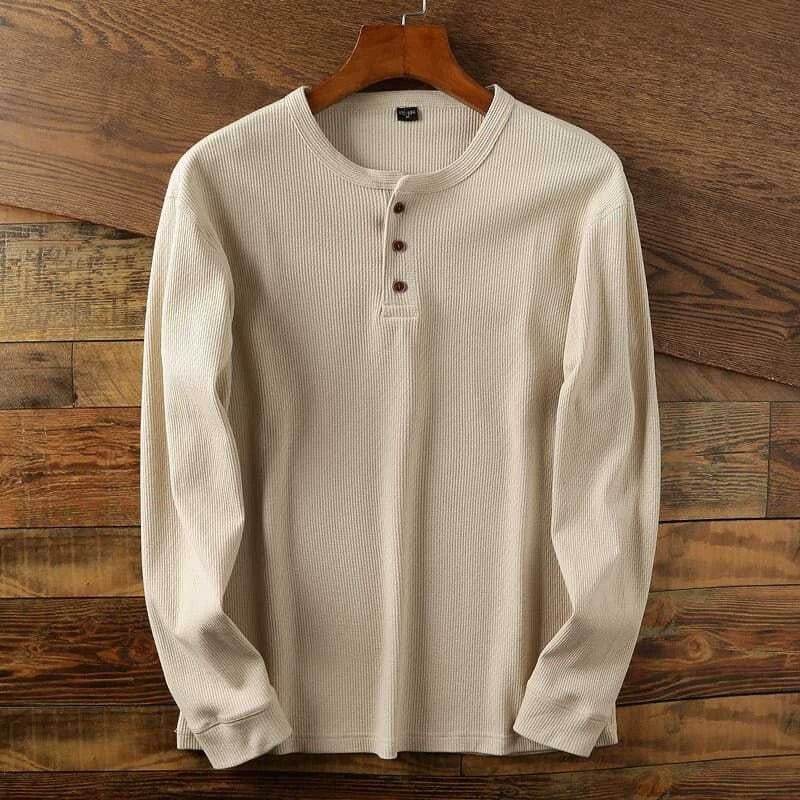 Men's Soft Henley Neck Shirt