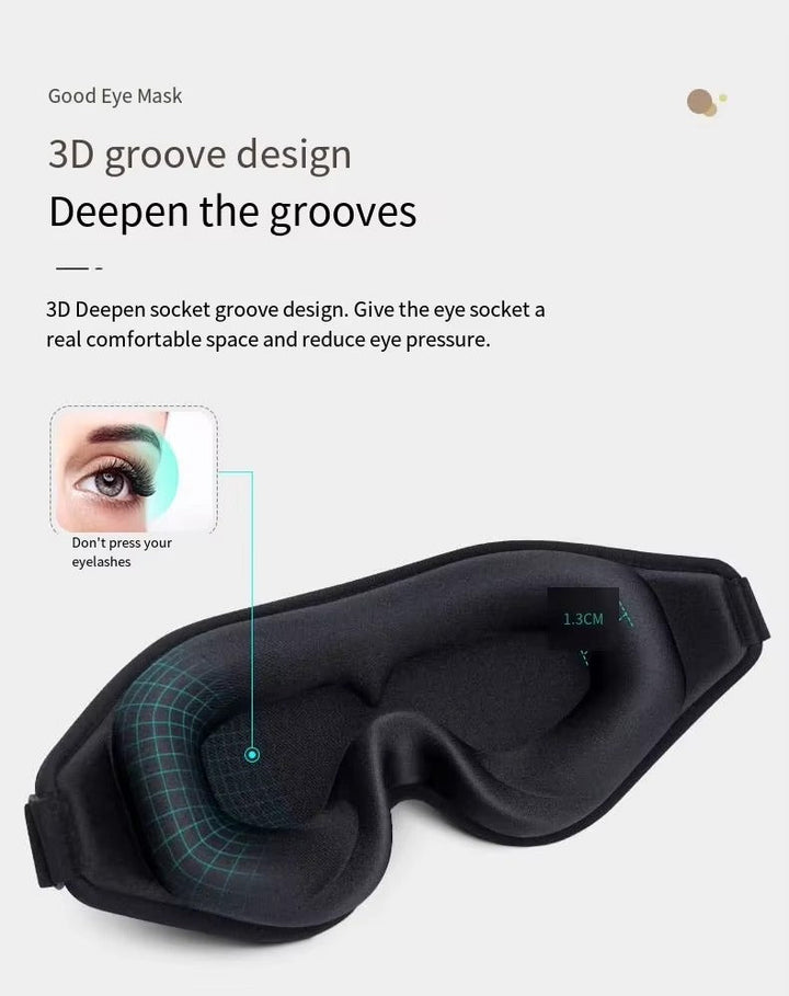 DreamSeal 3D Sleep Eye Mask - Enhanced Light Blocking
