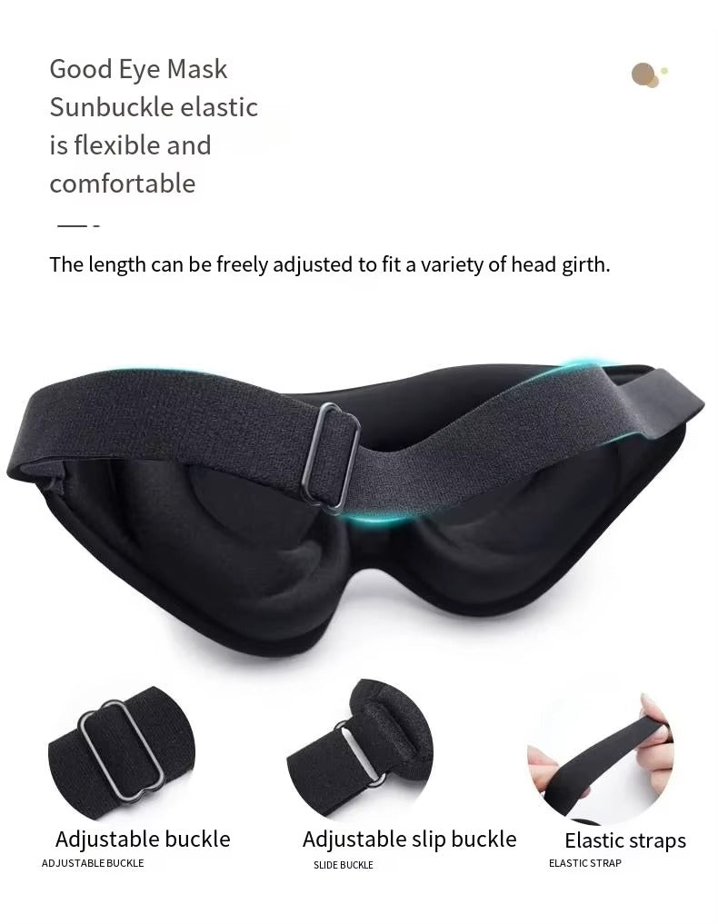 DreamSeal 3D Sleep Eye Mask - Enhanced Light Blocking